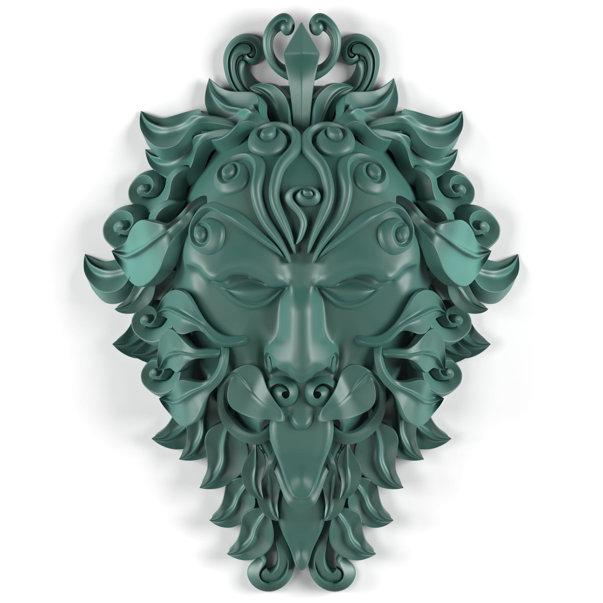 green man statue 3D model_2