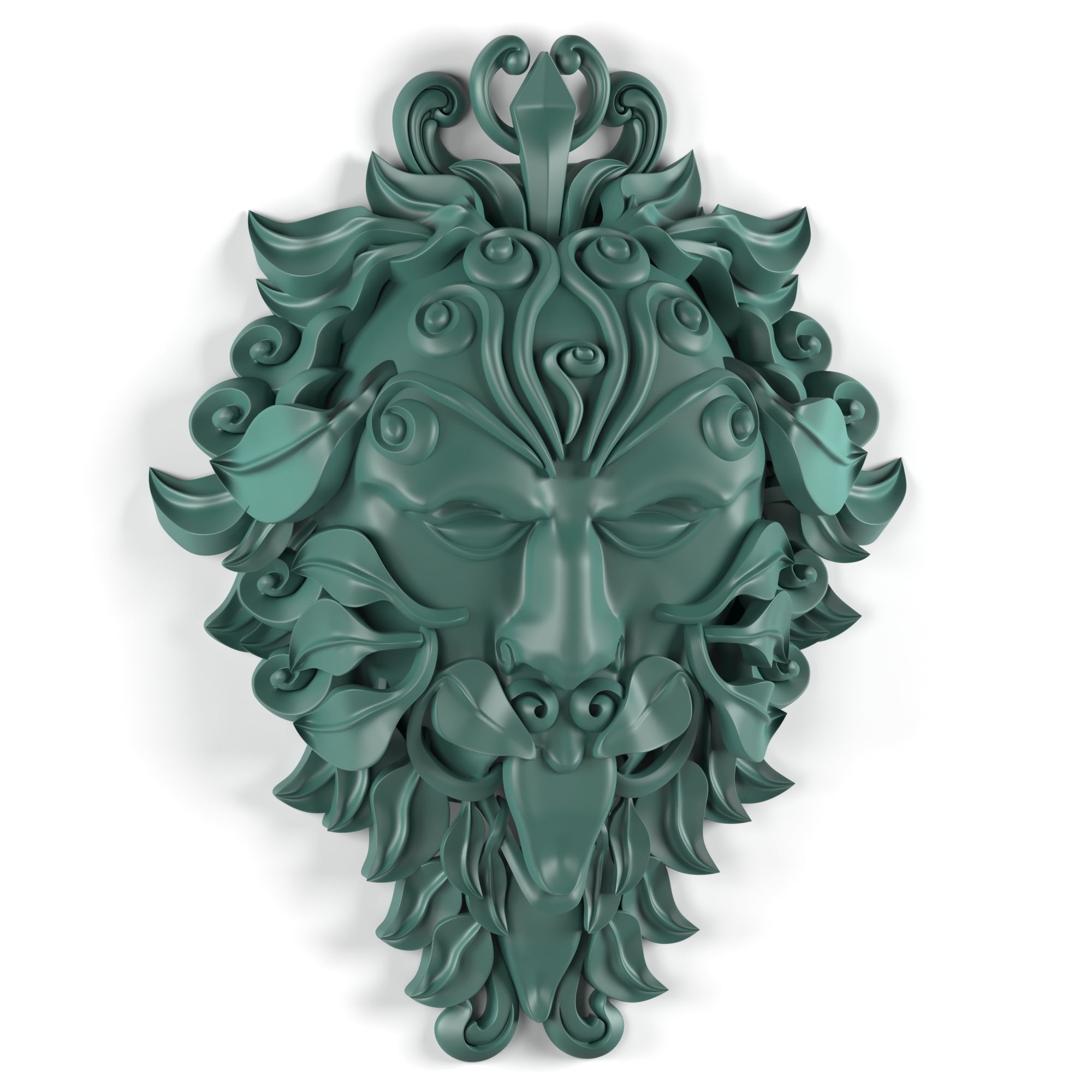 green man statue 3D model_3