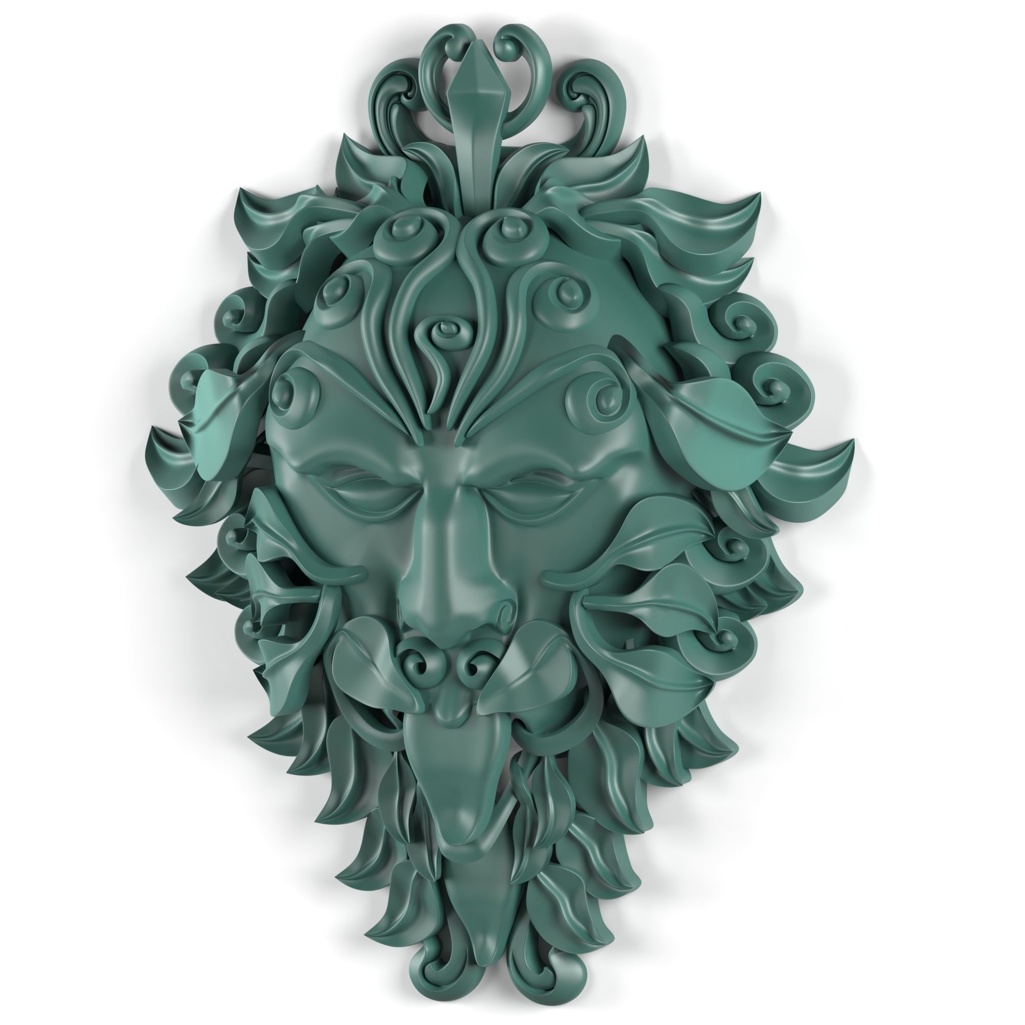 green man statue 3D model_1