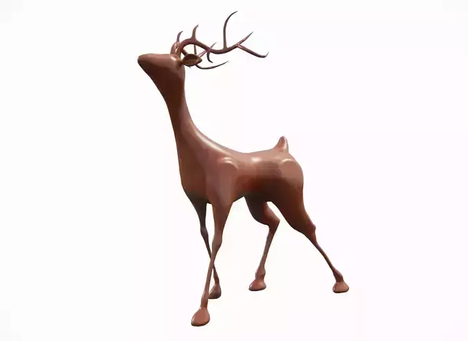 Deer Statue 3d model 