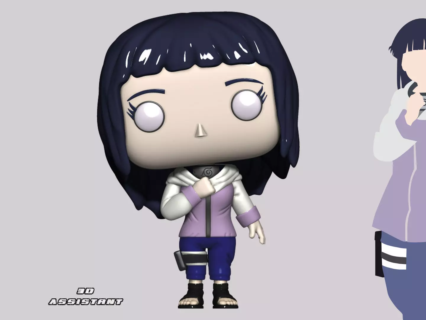 HINATA HYUGA - POP CUSTOM - NARUTO SHIPPUDEN 3D print model_0