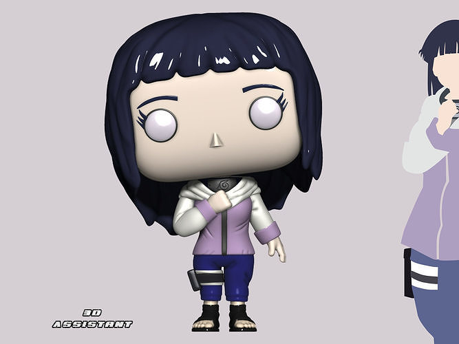 HINATA HYUGA - POP CUSTOM - NARUTO SHIPPUDEN 3D print model