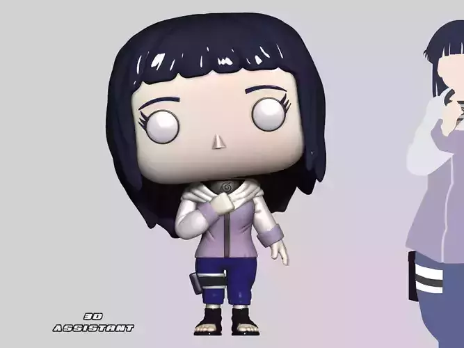 HINATA HYUGA - POP CUSTOM - NARUTO SHIPPUDEN 3D print model