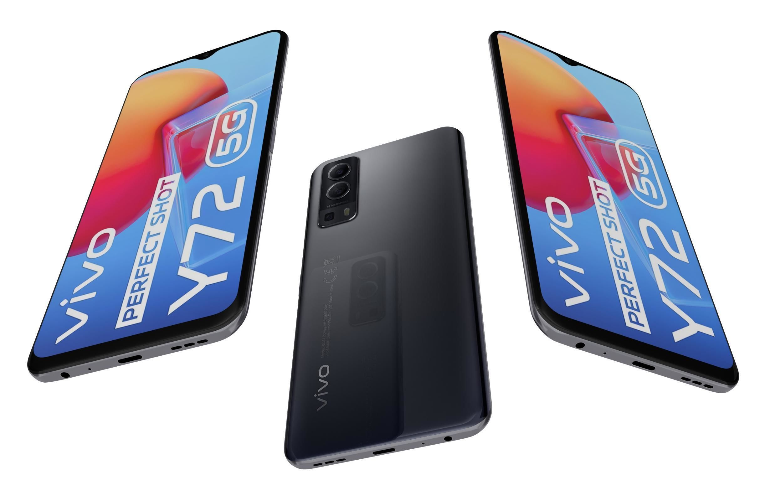 Vivo Y72 Graphite Black And Dream Glow 3D model_13