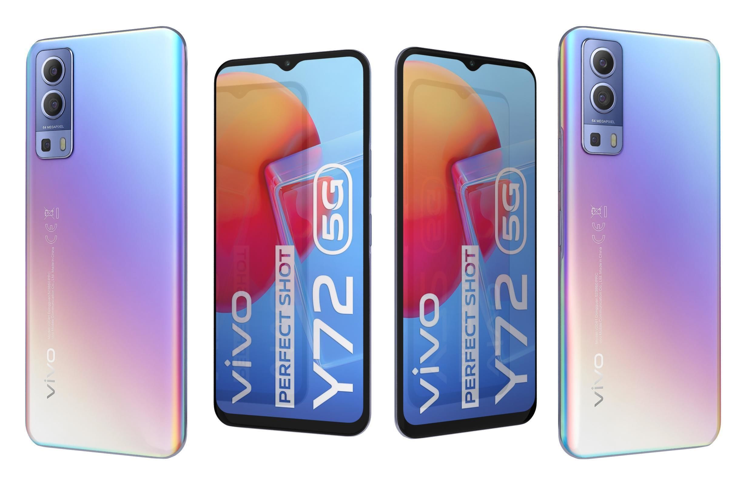 Vivo Y72 Graphite Black And Dream Glow 3D model_3