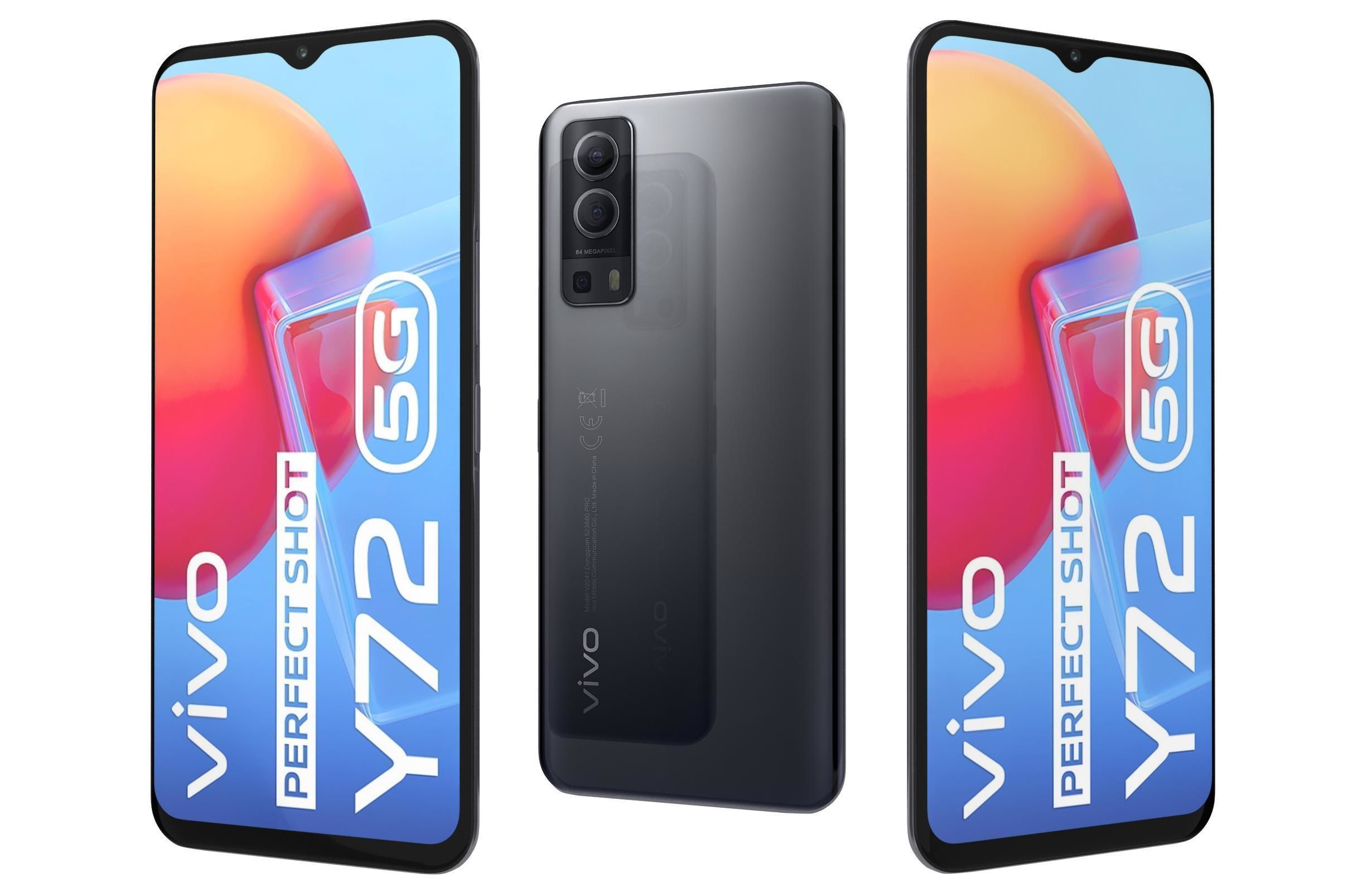 Vivo Y72 Graphite Black And Dream Glow 3D model_1