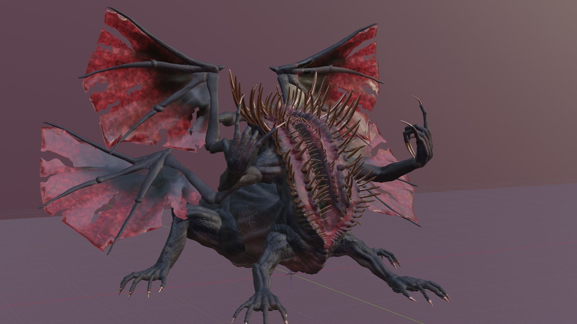 Gaping Dragon From Dark Souls game 3D model_4