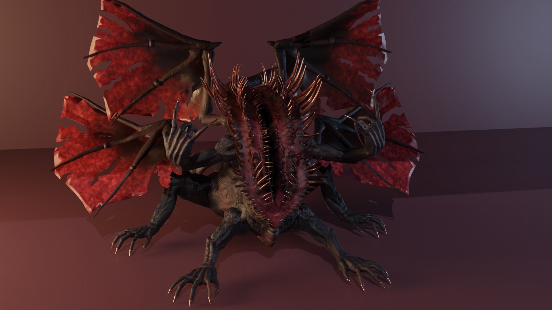 Gaping Dragon From Dark Souls game 3D model_2