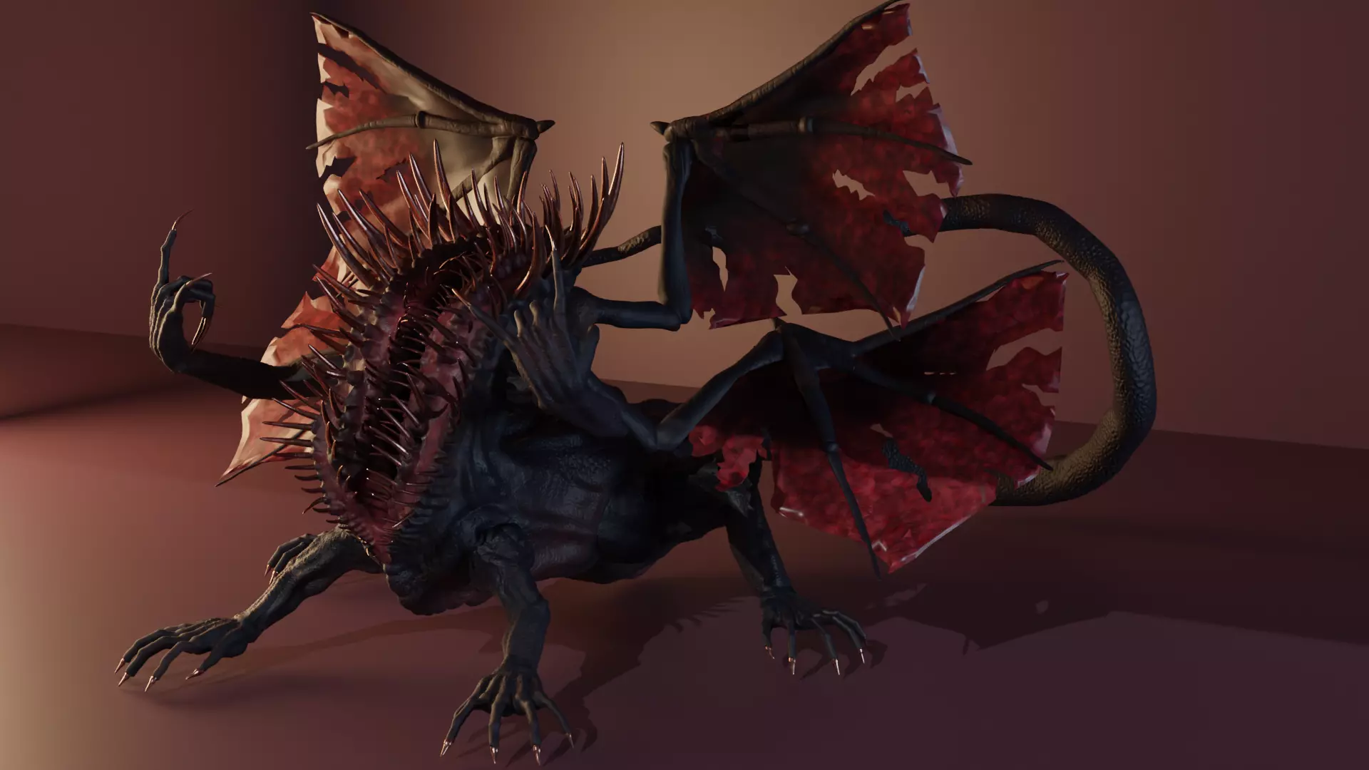 Gaping Dragon From Dark Souls game 3D model_0