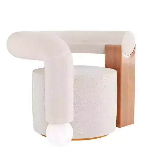 Postmodern Cotton Velvet Galatea Armchair 