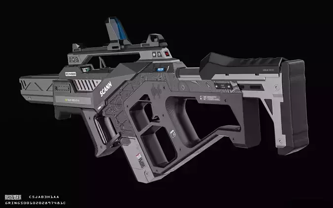 SCANN Weapon Concept Free low-poly 3D model