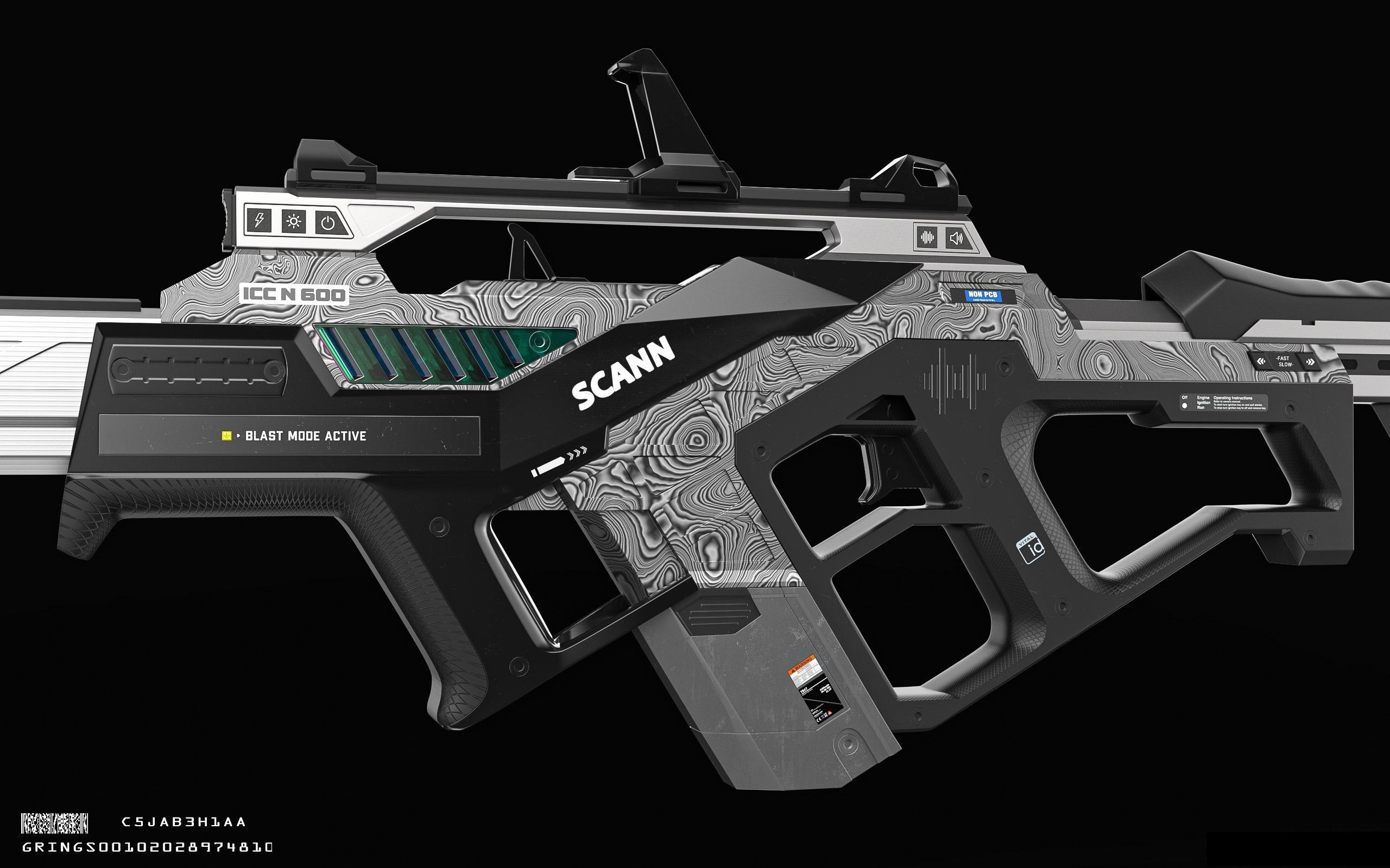 SCANN Weapon Concept Free low-poly 3D model_3