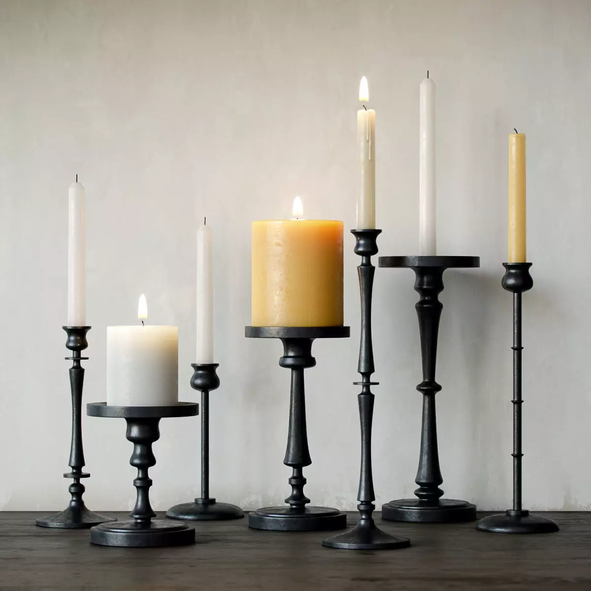 Candle holders Free 3D model