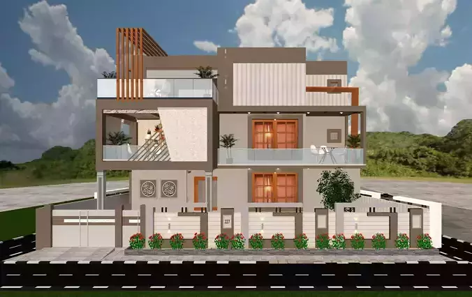 3D modern Elevation 3D model