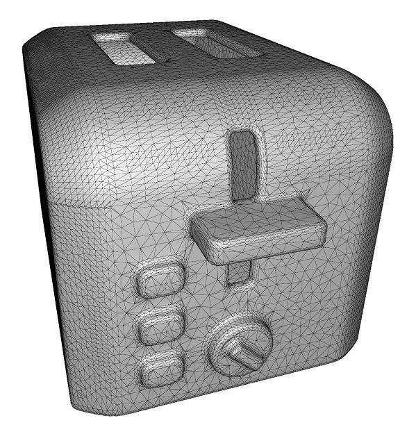 Classic Toaster Low-poly 3D model_3