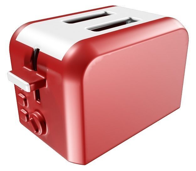 Classic Toaster Low-poly 3D model_1