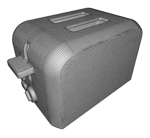 Classic Toaster Low-poly 3D model_4
