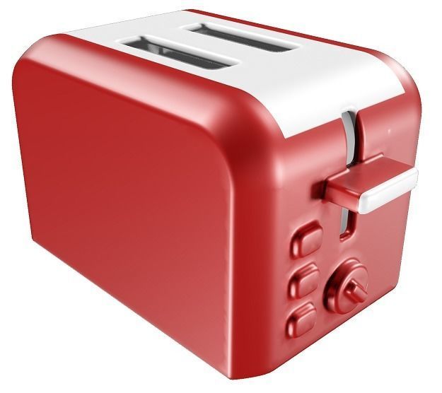 Classic Toaster Low-poly 3D model_2