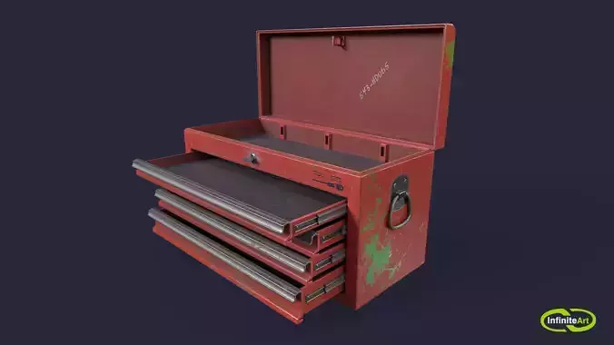 Tool box Low-poly 3D model