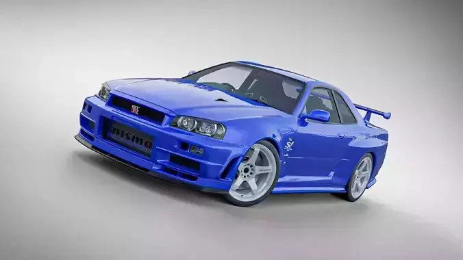 Nissan Skyline GTR R34 V - spec II S - tune 3D model