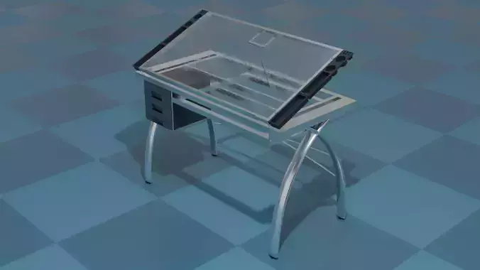 Drafting Table Modern Low-poly 3D model