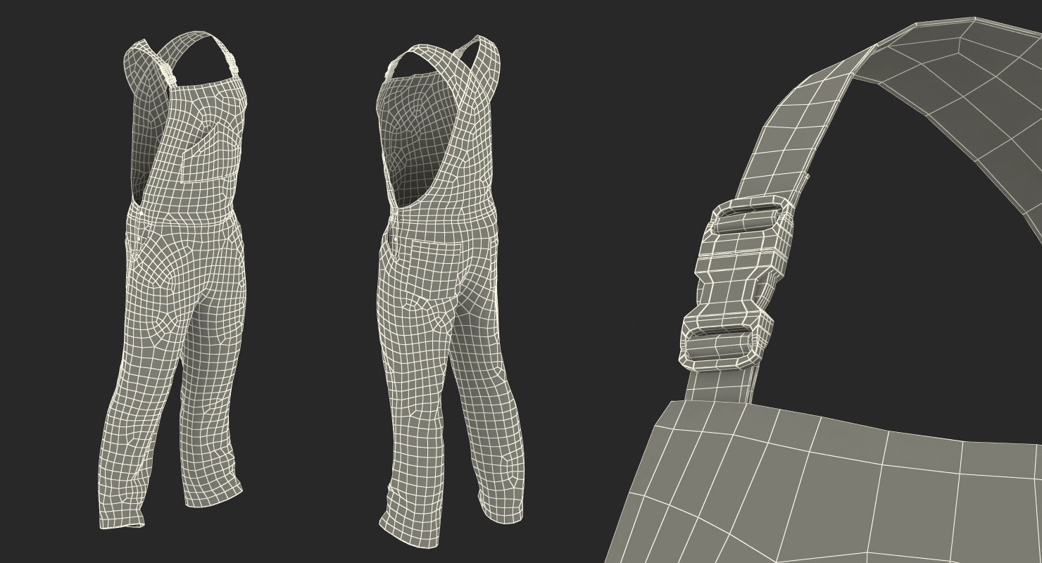 Worker In Orange Overalls Rigged for Maya 3D model_27