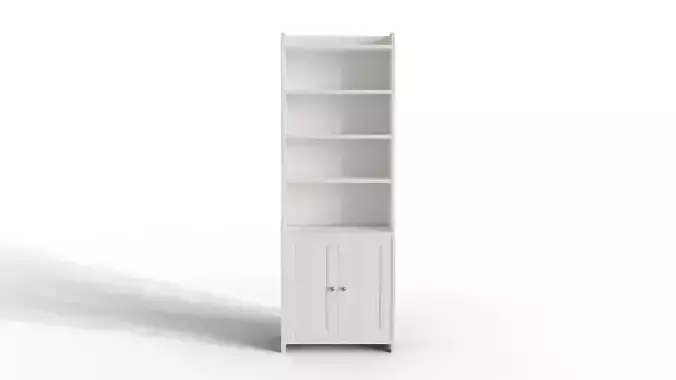 Hauga High Cabinet with 2 Doors White 3D model