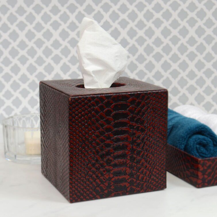 Ruth Genuine Leather Tissue Box Cover 3D model_3
