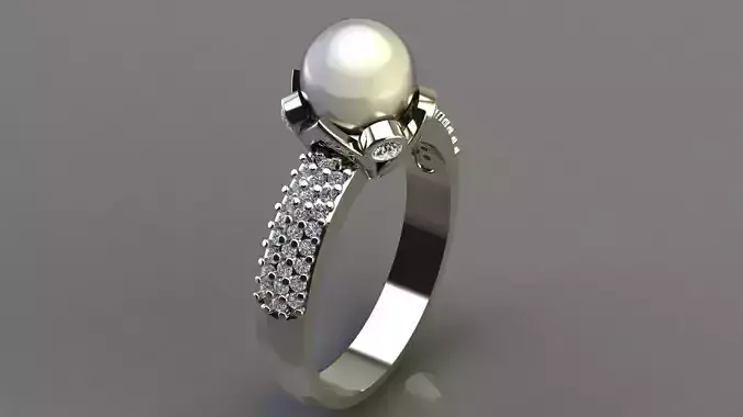 pearl woman ring