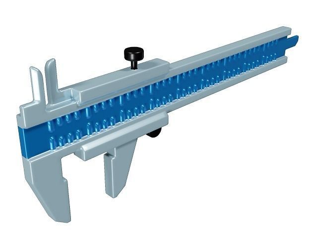 Spectacular Vernier Caliper Toy Low-poly 3D model_2