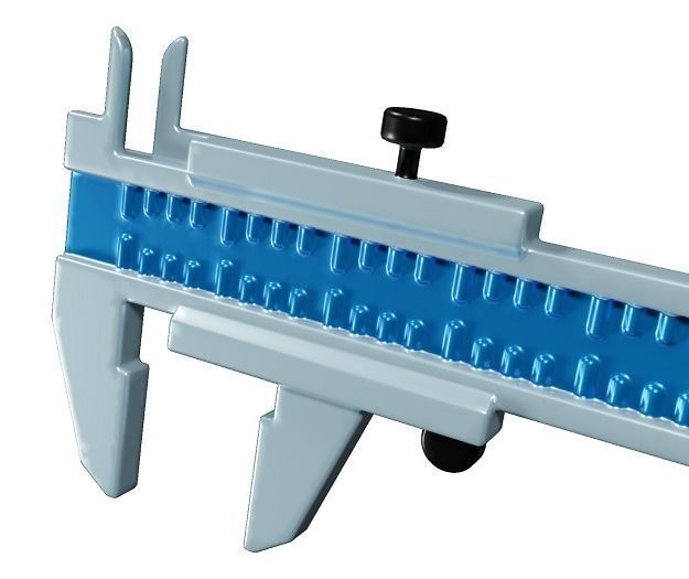 Spectacular Vernier Caliper Toy Low-poly 3D model_3