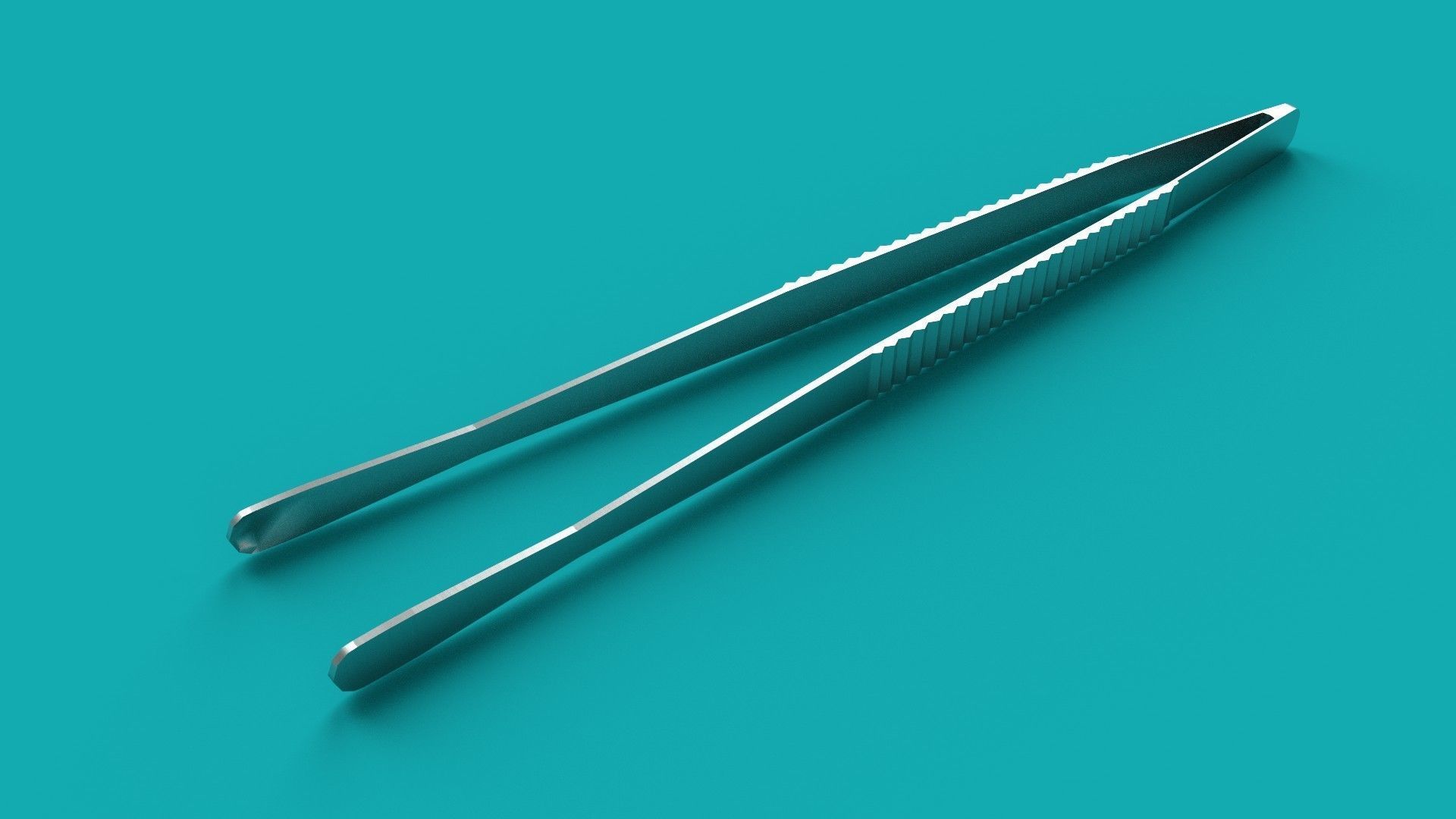 Surgical Tool - Russian Forceps Low-poly 3D model_2
