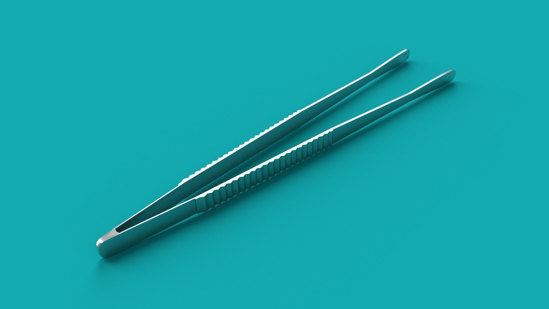 Surgical Tool - Russian Forceps Low-poly 3D model_1