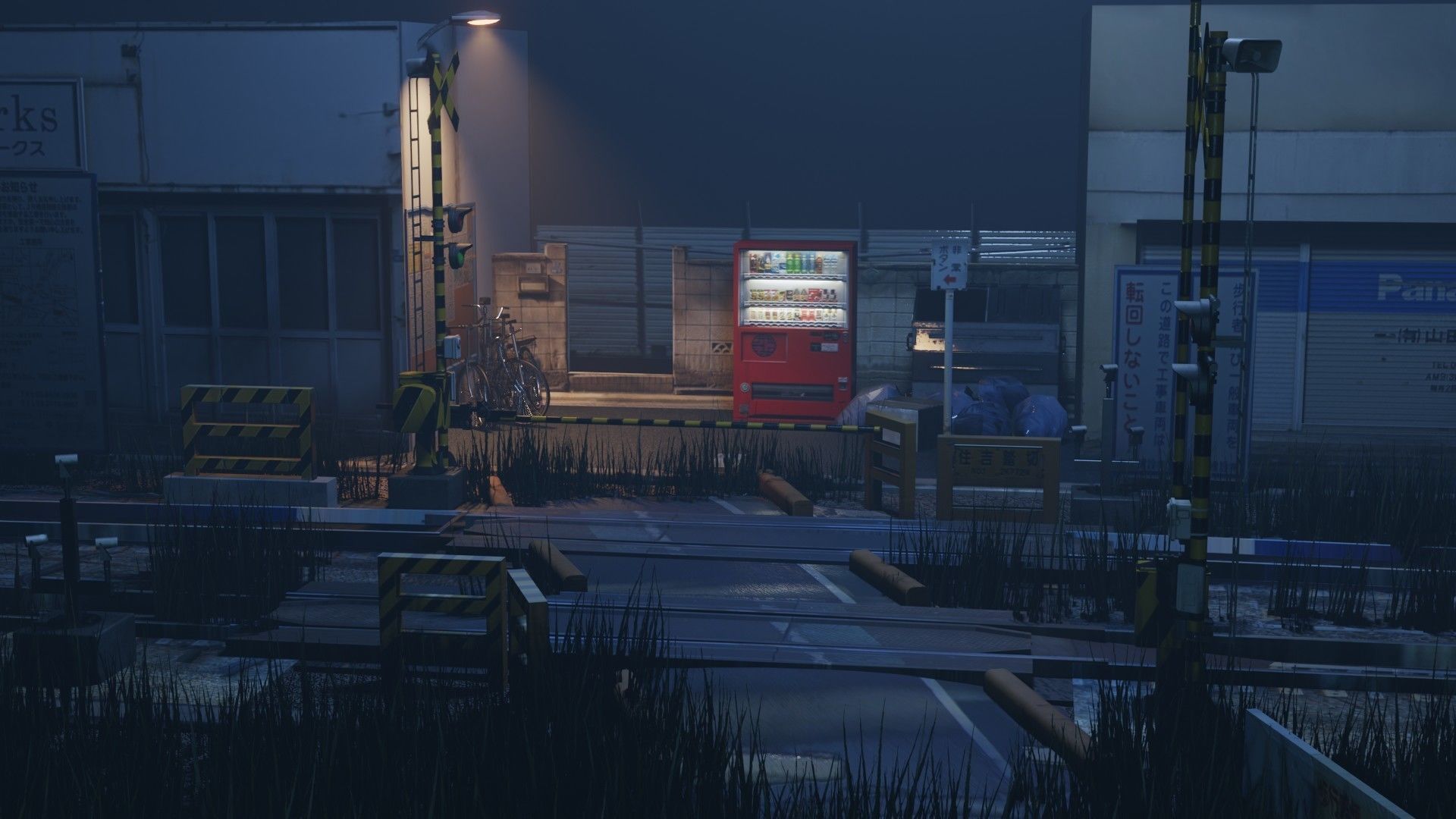 Japanese Train Station Japanese Low-poly 3D model_12