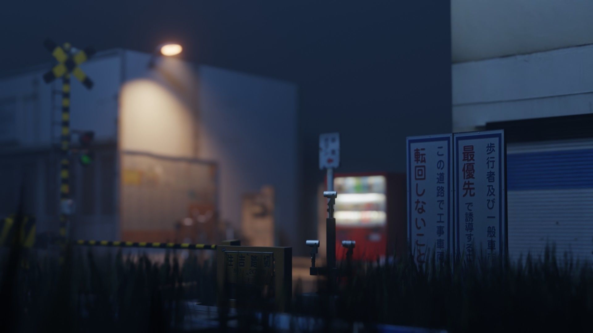 Japanese Train Station Japanese Low-poly 3D model_17