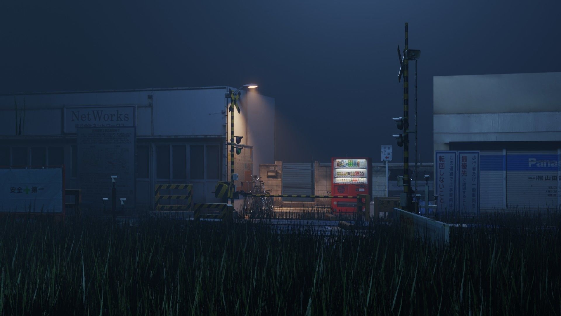 Japanese Train Station Japanese Low-poly 3D model_1