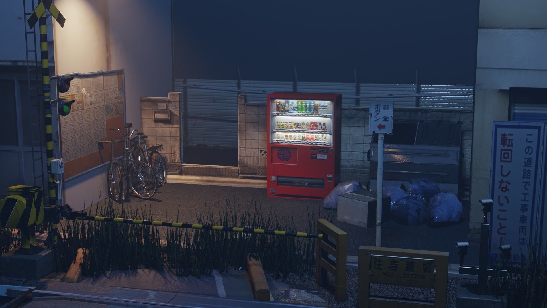 Japanese Train Station Japanese Low-poly 3D model_11