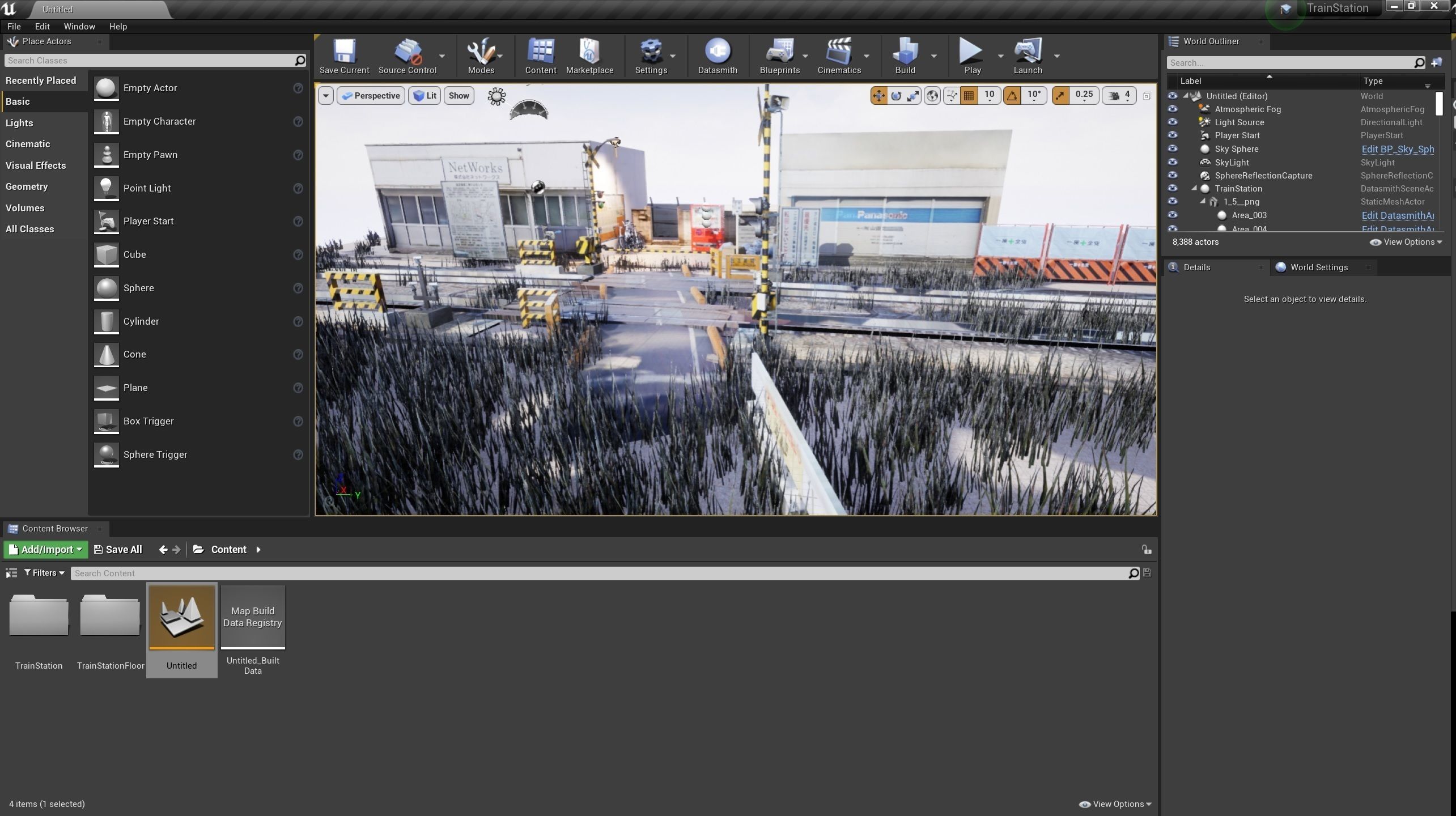 Japanese Train Station Japanese Low-poly 3D model_2
