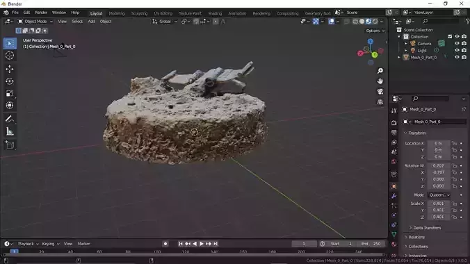Crashed X-wing Diorama Photo Scan