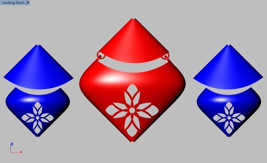 women set earrings and pendant 3D print model_21