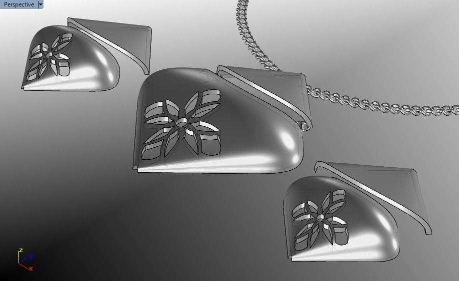 women set earrings and pendant 3D print model_20