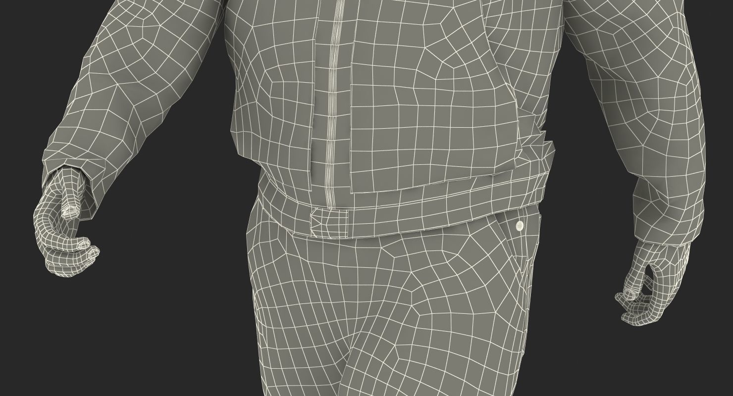 Worker With Hardhat Walking Pose 3D model_21