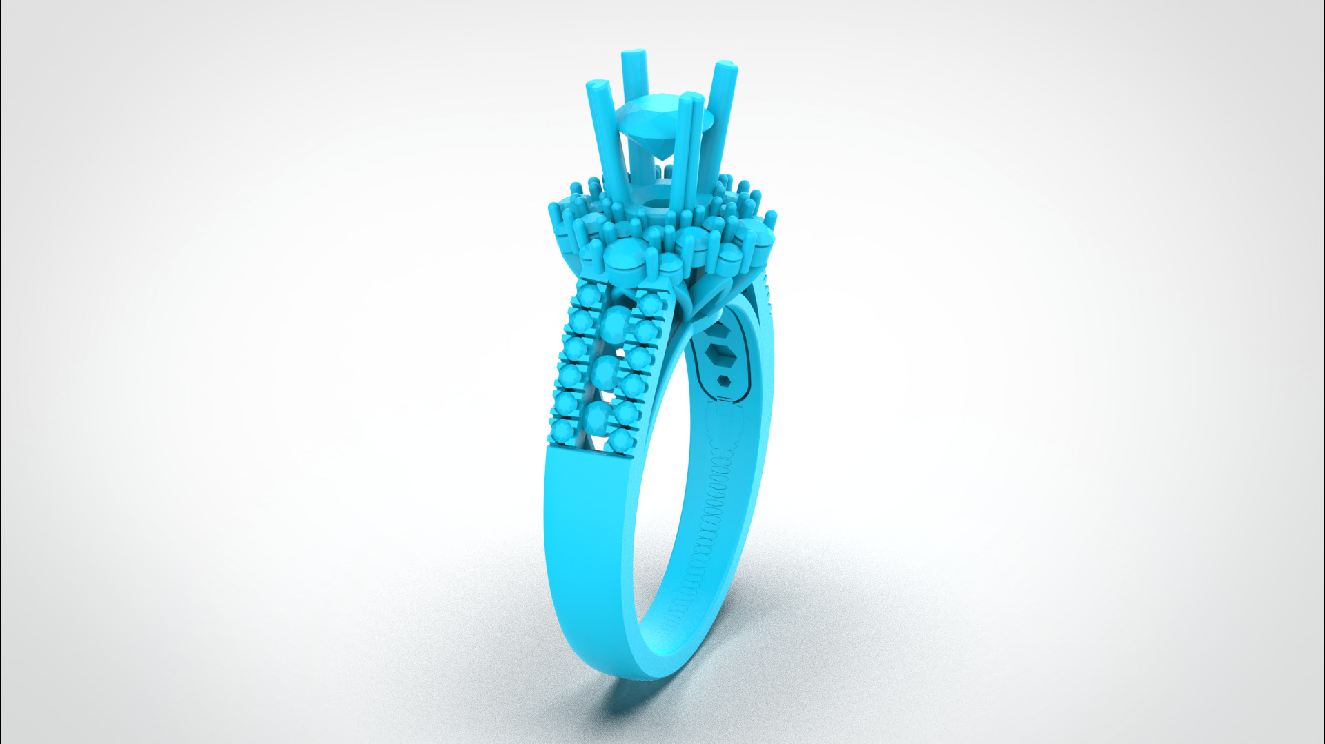 Engagement ring 3dm stl obj detail 3D print model R012 3D print model_25