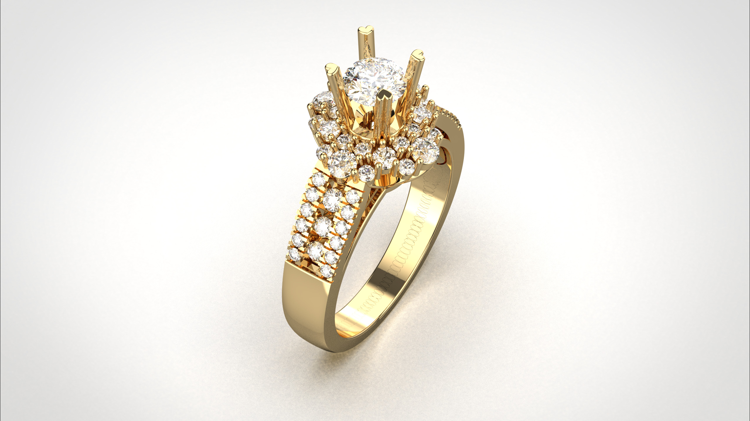 Engagement ring 3dm stl obj detail 3D print model R012 3D print model_7