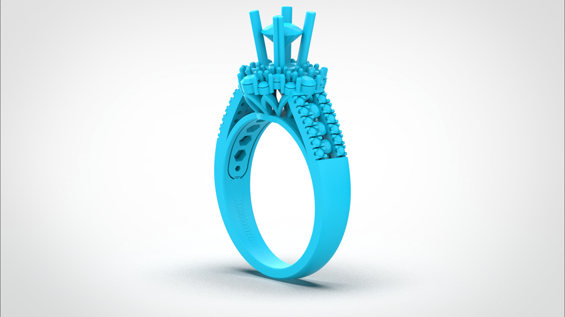 Engagement ring 3dm stl obj detail 3D print model R012 3D print model_27