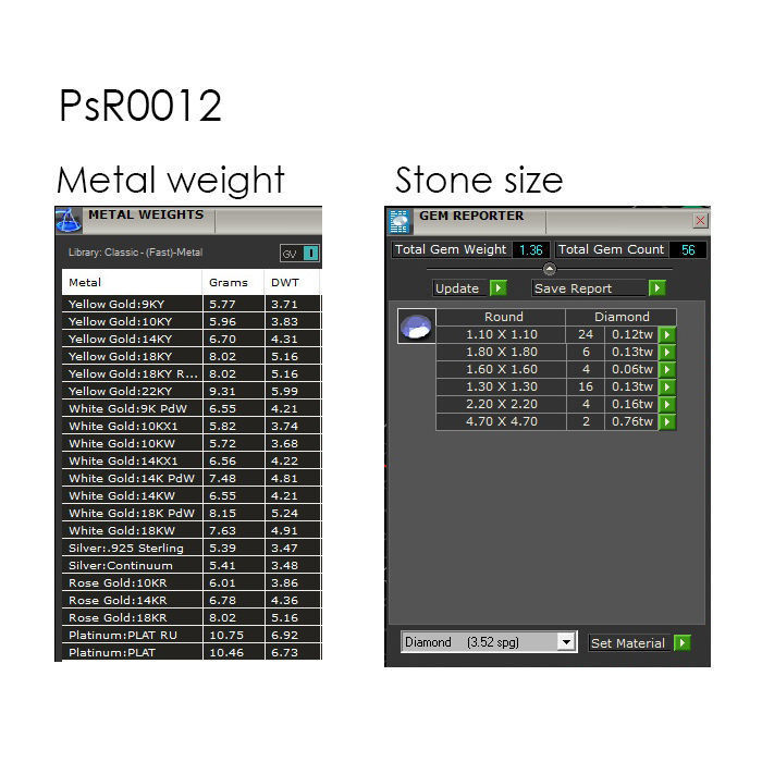 Engagement ring 3dm stl obj detail 3D print model R012 3D print model_28
