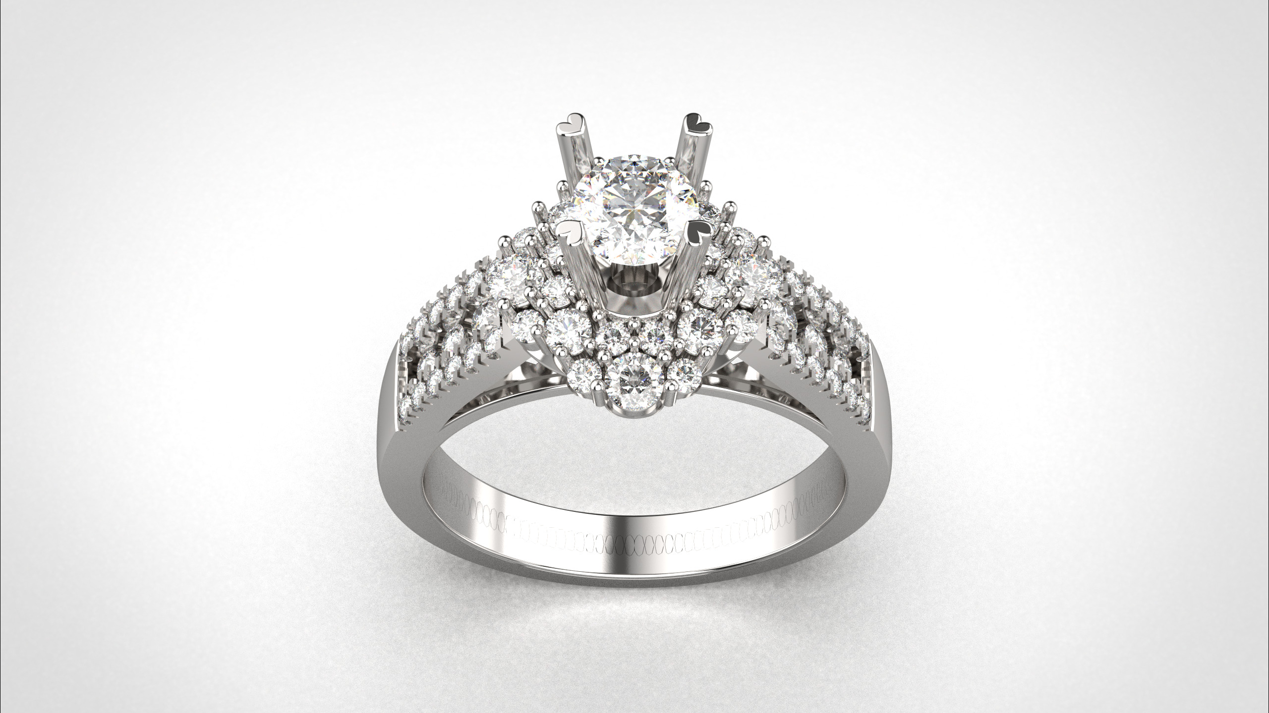 Engagement ring 3dm stl obj detail 3D print model R012 3D print model_3