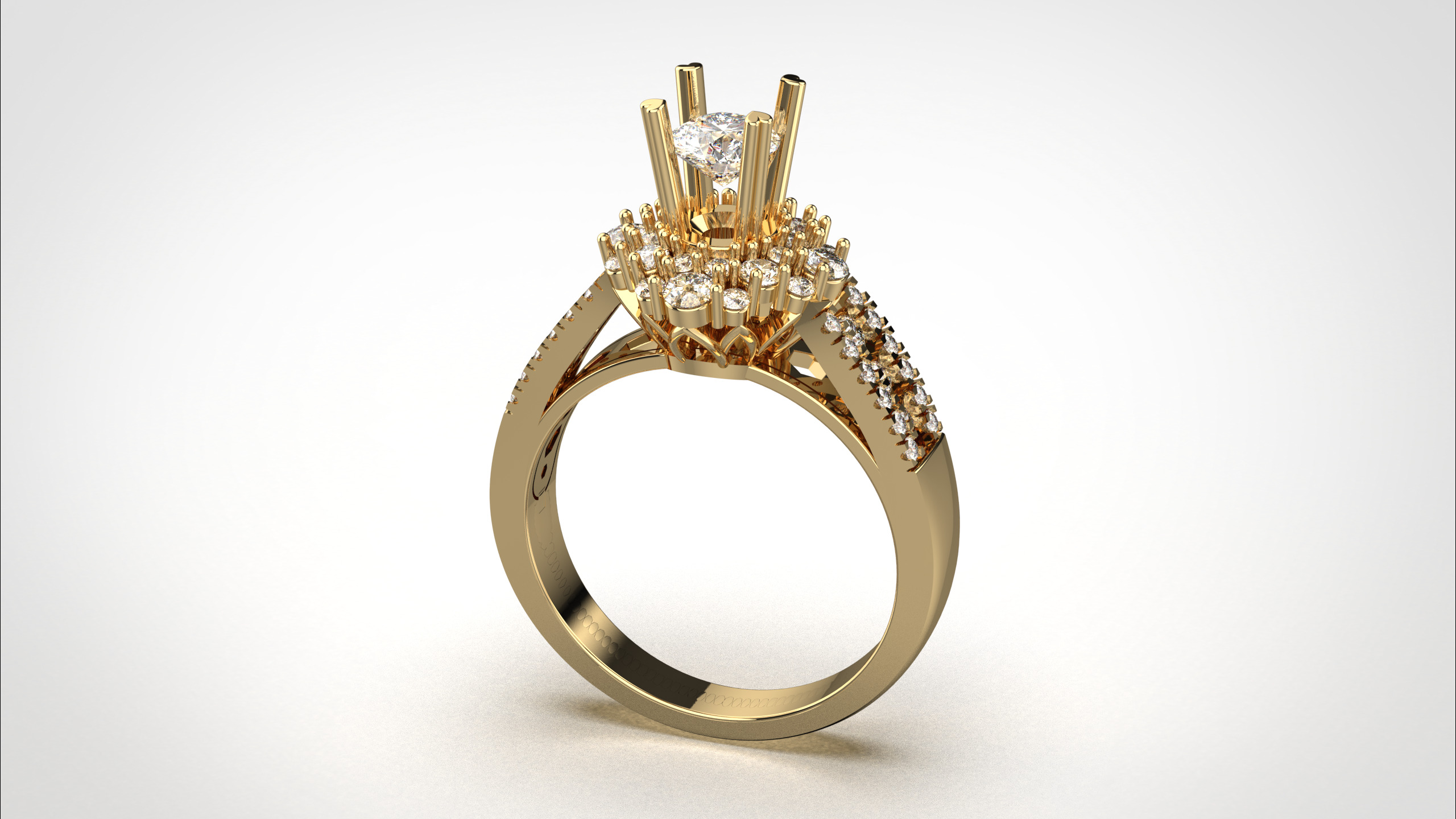 Engagement ring 3dm stl obj detail 3D print model R012 3D print model_12