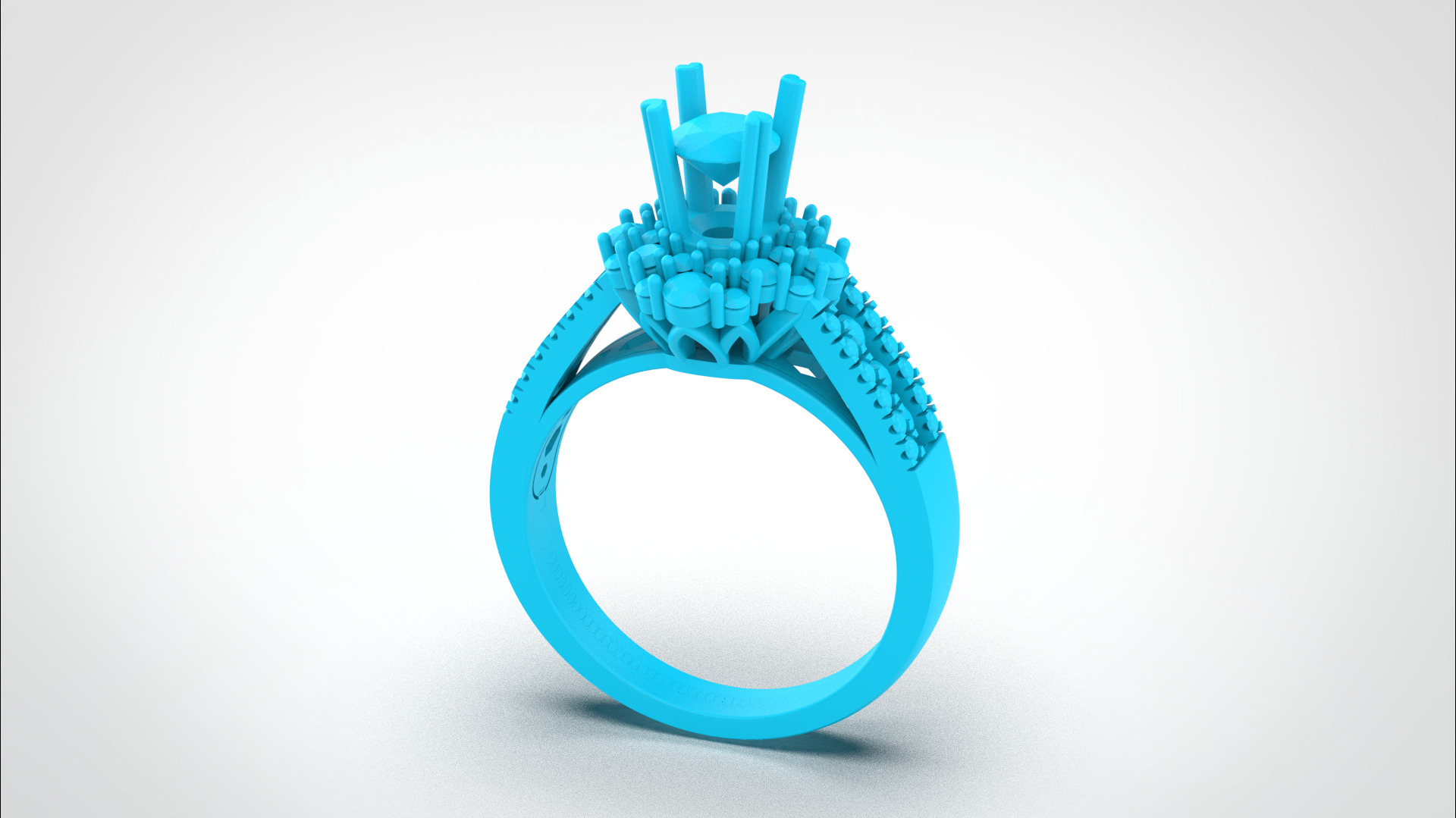 Engagement ring 3dm stl obj detail 3D print model R012 3D print model_26