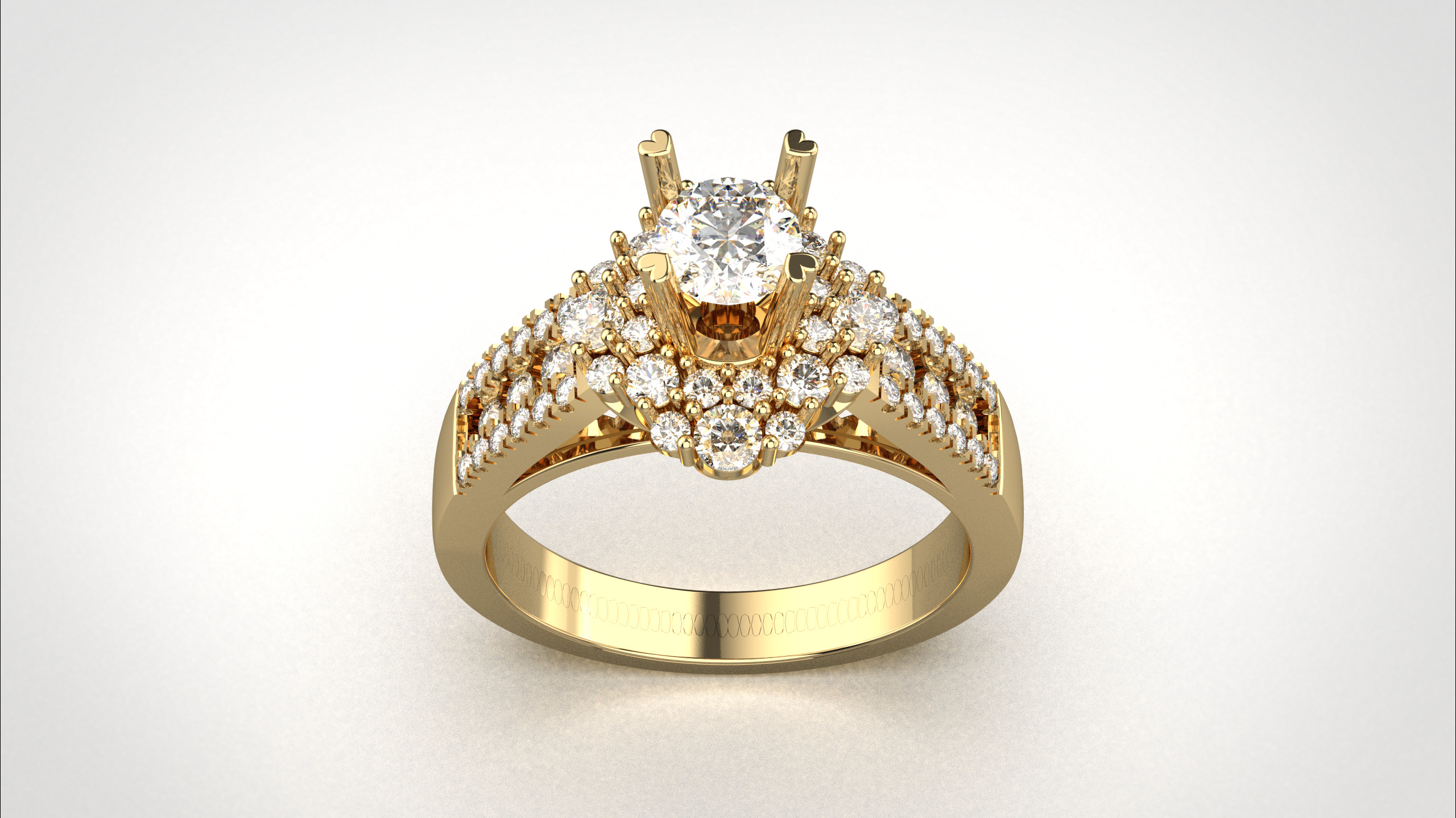 Engagement ring 3dm stl obj detail 3D print model R012 3D print model_10